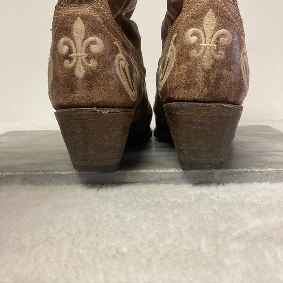 SOLD     Corral Cowboy Cowgirl Boots Sz 9 Honey Cortez Embroidered Tan Brown - Picture 4 of 15